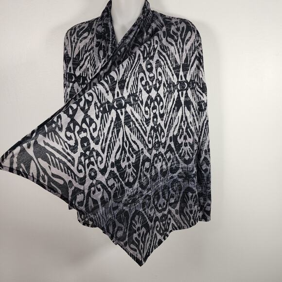 Soma Live Lounge Wear Luxuriously Soft Women Draped Front Cardigan Large Printed - Picture 8 of 11